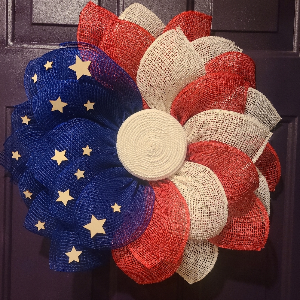 Patriotic door wreath..
